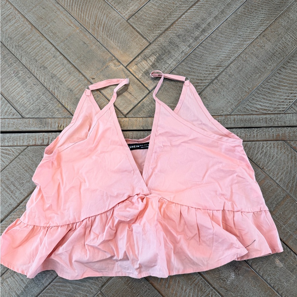 SHEIN Blush Pink Ruffle Camisole